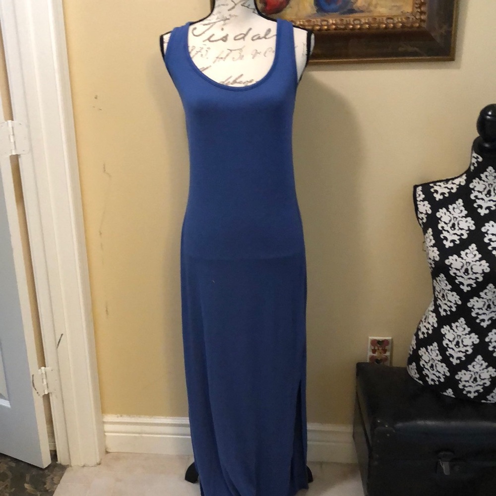 💙 Mossimo Supply Co. Racer back sleeveless side split soft maxi tank dress